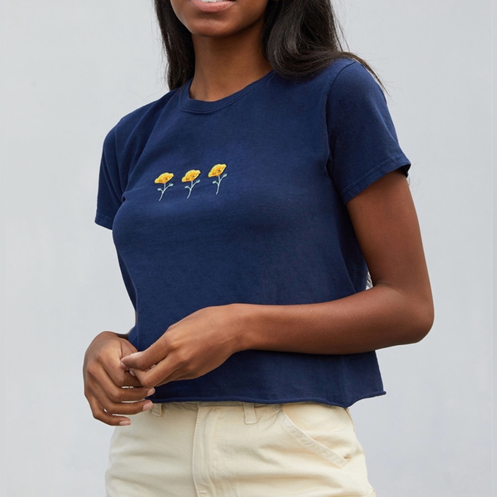 John Galt Cropped Poppy T-Shirt